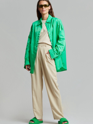 Perla Shirt Jacket - Kelly Green