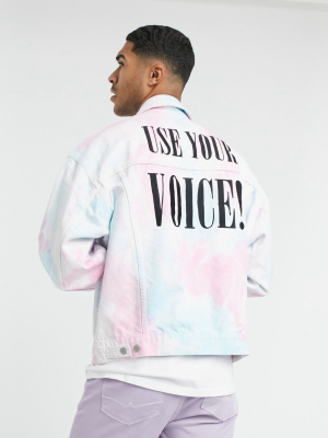 Levi's X Pride Oversized Trucker Jacket In Faded Print