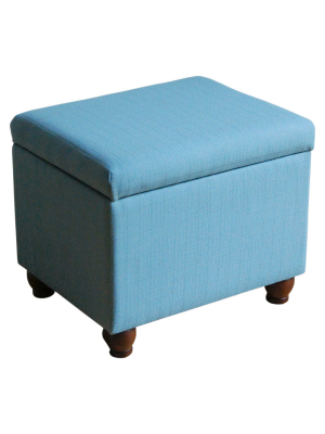 Storage Ottoman Bench Aqua - Homepop