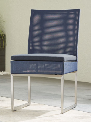 Dune Navy Dining Side Chair With Sunbrella ® Cushion