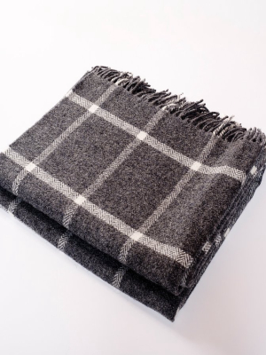 Windowpane Throw Charcoal