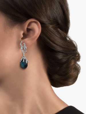 Ocean Earrings With Labradorite And Diamonds