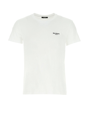 Balmain Flocked Logo T-shirt