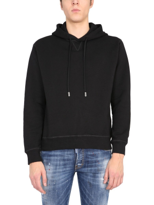 Dsquared2 Logo Print Drawstring Hoodie