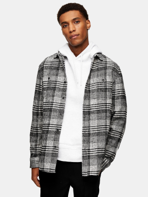 Black And White Check Slim Shirt