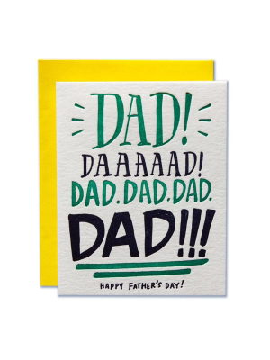 Yelling Dad Father's Day Card