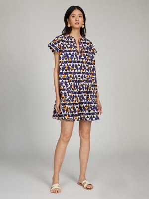 Ashley Dress In Navy Kaleidoscope