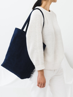 Basic Tote - Midnight Suede