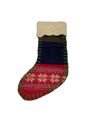 One Of A Kind Upcycled Wool Sweater Christmas Stockings