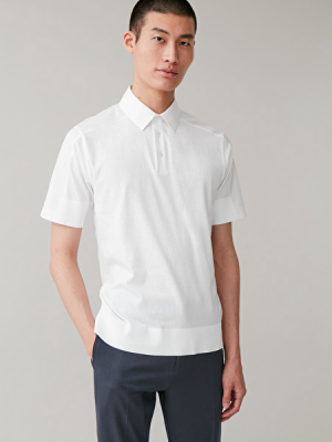 Woven-panelled Polo Shirt