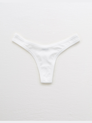 Aerie Ribbed High Cut Thong Underwear