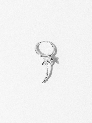 Palm Tree Earring Silver