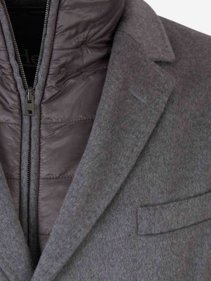 Herno Single-breasted Layered Coat