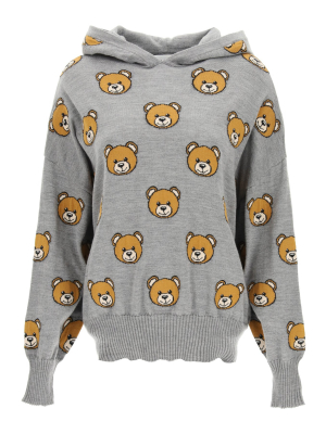 Moschino Teddy Intarsia Knit Hoodie