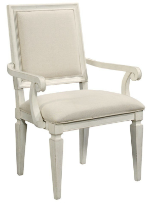 Alchemy Living Estate Home Woven Accent Arm Chair - Set Of Two - White