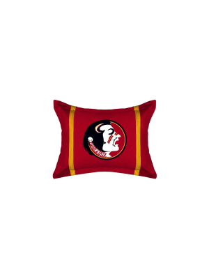 Ncaa Pillow Sham Mvp Fsu College Team Logo Bedding Accessory - Florida State Seminoles..