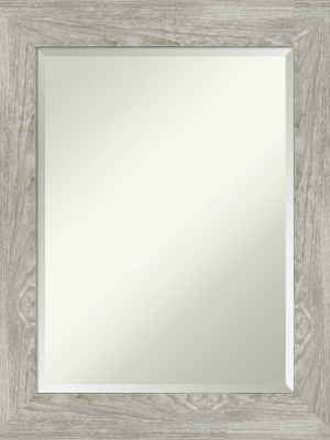 24" X 30" Dove Graywash Framed Bathroom Vanity Wall Mirror - Amanti Art
