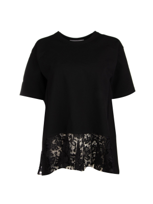 Valentino Lace Panel T-shirt