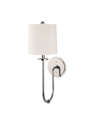 Jericho 1 Light Wall Sconce Polished Nickel