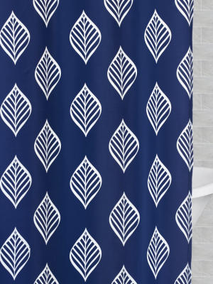 The Blue Waverly Shower Curtain