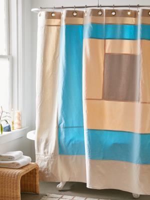 Quiet Town Marfa Colorblock Shower Curtain