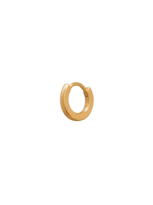 Solid Gold Huggie 6.5mm - Yellow Gold