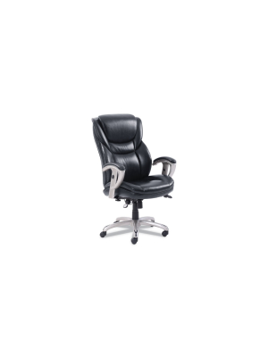 Sertapedic® Emerson Executive Task Chair Supports Up To 300 Lbs. Black Seat/black Back Silver