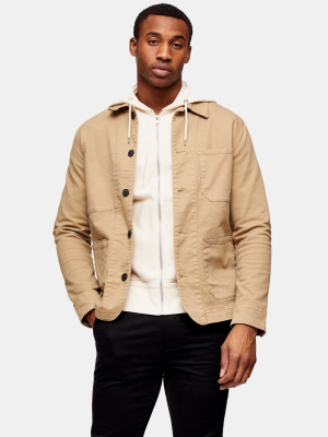 Selected Homme Sand Cotton Shacket