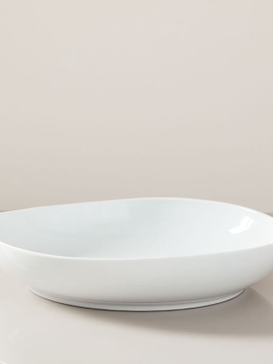 Organic Shaped Dinner Bowls - White