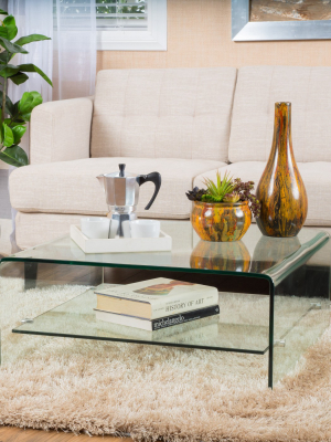 Atticus Tempered Glass Coffee Table - Clear - Christopher Knight Home