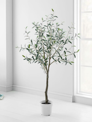 Faux Green Olive Tree - 6'