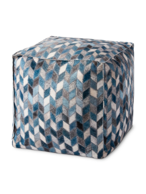 Grey & Multi Pouf By Loloi