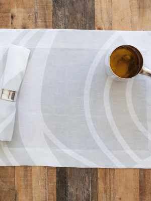 Sloan Silver Swirl Linen Placemat - Set Of 4