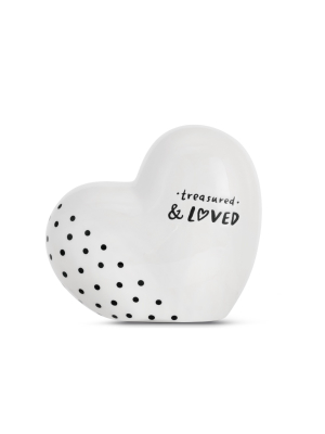 Demdaco Black & White Heart Bank Black