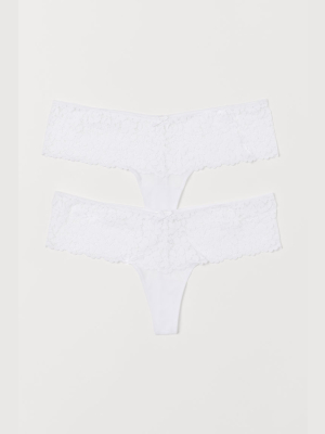 2-pack Lace Thong Briefs