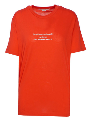 Stella Mccartney Slogan Print Crewneck T-shirt