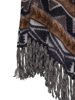 Etro Carpet Pattern Jacquard Poncho