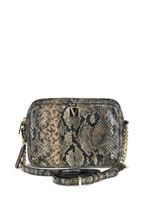 The Victoria Top Zip Crossbody In Exotic