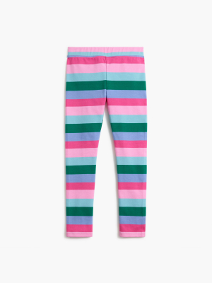 Girls' Multicolor-stripe Leggngs