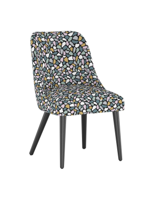 Rounded Back Dining Chair Bold Terrazzo Lavender - Cloth & Company