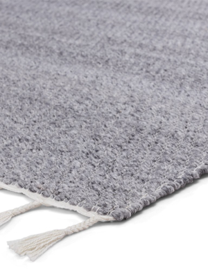 Encanto Indoor/outdoor Solid Grey & White Rug