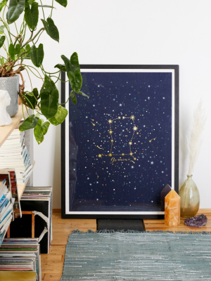 Iveta Abolina Star Constellations Gemini Art Print