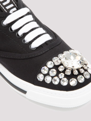 Miu Miu Crystal-embellished Sneakers