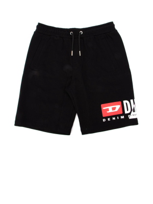 Diesel Kids Logo Print Drawstring Track Shorts