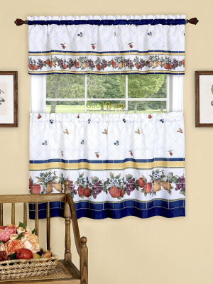 Goodgram Fruity Tiles Tier & Valance Kitchen Curtain Set By Goodgram