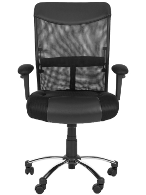 Bernard Desk Chair Black - Safavieh