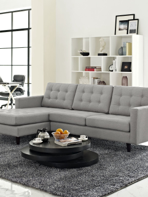 Era Upholstered Sectional Sofa Light Gray