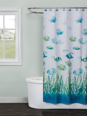 Atlantis Shower Curtain Multi - Colored - Saturday Knight Ltd.