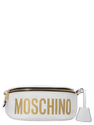 Moschino Logo Printed Belt Bag