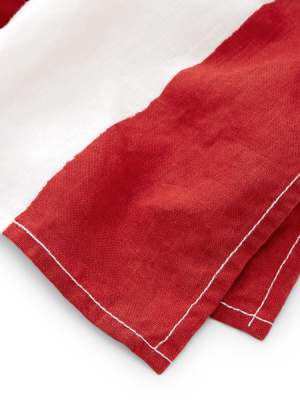 Red-and-white-striped Napkin